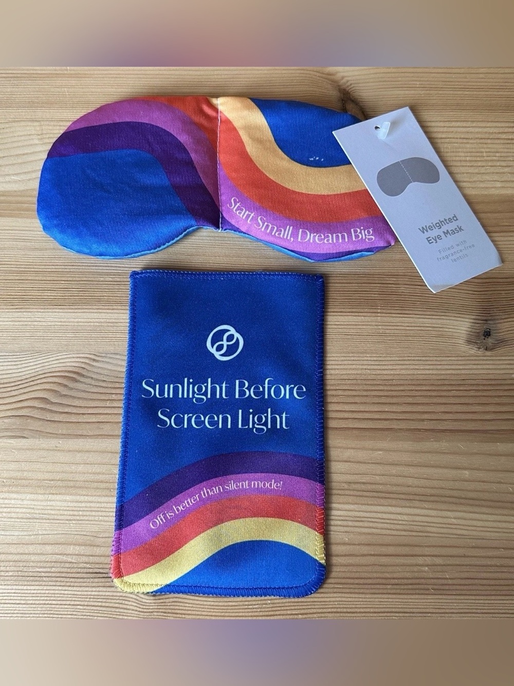 Digital Detox Relaxation Bundle - Weighted Eye Mask & Phone Sleeping Bag NEW